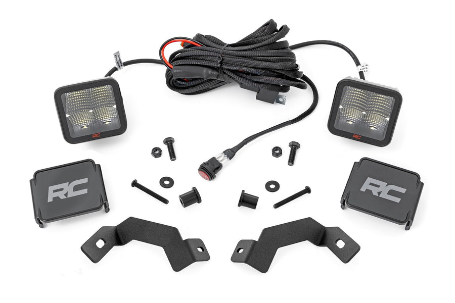 Rough Country - LED Light Kit - Ditch Mount - 2 In. Spectrum Pair - Spot - Toyota Land Cruiser (24-25)
