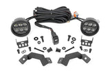 Rough Country - LED Light Kit - Ditch Mount - Black Series Round - 3.5 Inch - Amber DRL - Toyota LandCruiser (2024)
