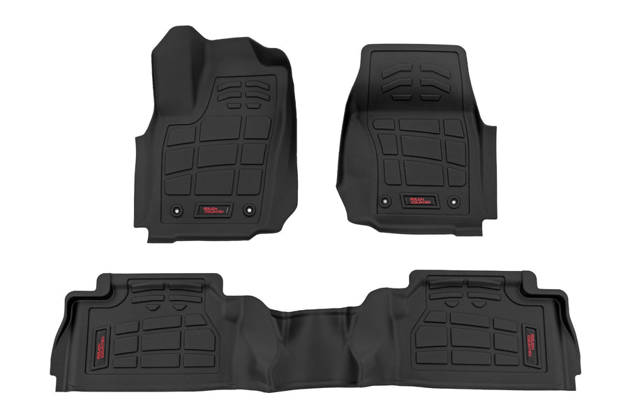 Rough Country - Sure-Fit Floor Mats - Front & Rear - TRD PRO - Double Cab - Toyota Tacoma (24-25)