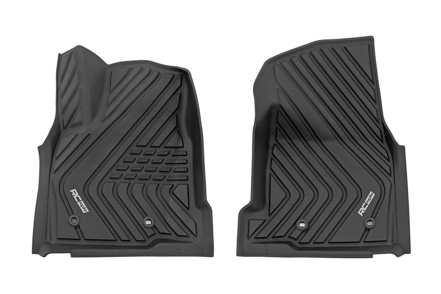 Rough Country - Flex Fit Floor Mats - Front - Crew - Toyota Tacoma 2WD/4WD (2024-2025)