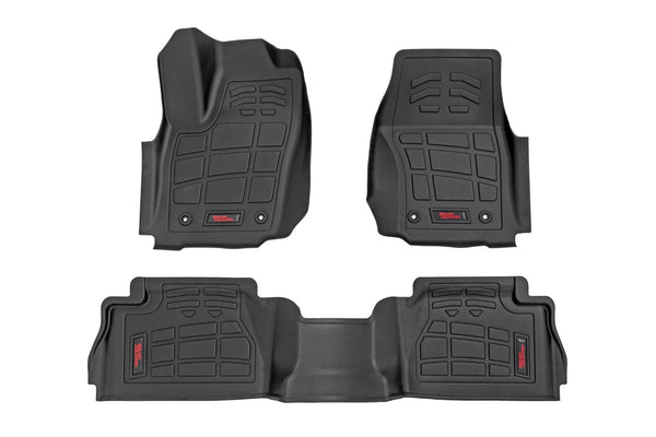 Rough Country - Sure-Fit Floor Mats - Front & Rear - Double Cab - Toyota Tacoma (24-25)