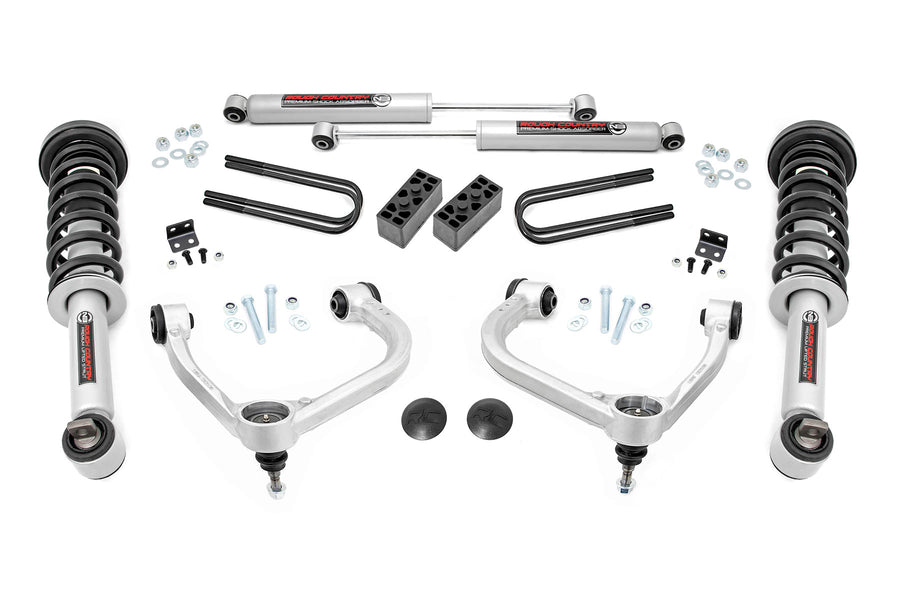 Rough Country - 3 Inch Lift Kit - Forged UCA - N3 Struts - Ford F-150 4WD (2021-2025)