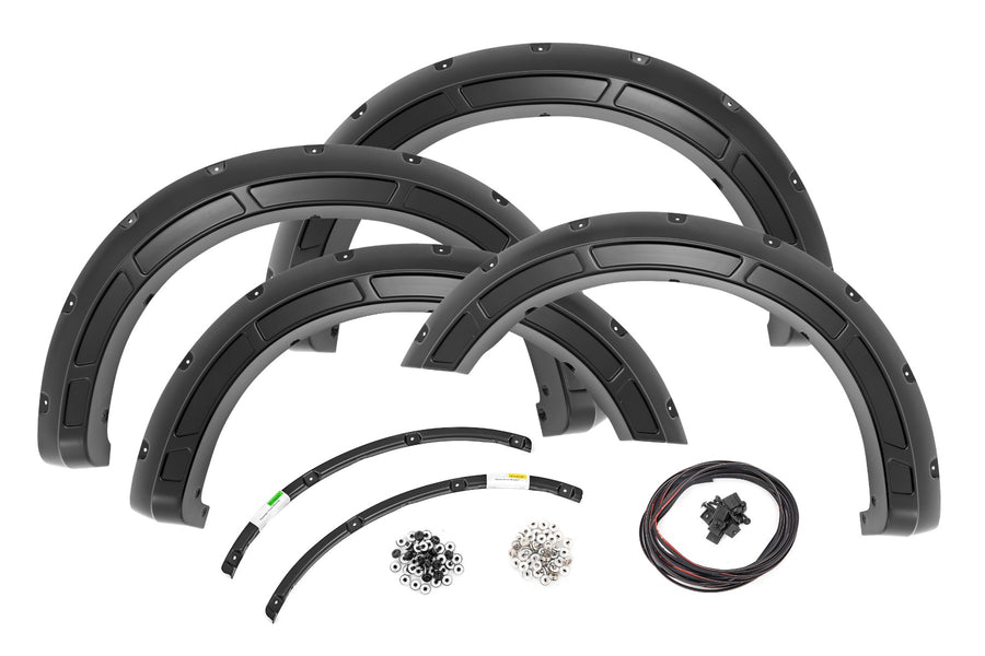 Rough Country - Defender Pocket Fender Flares - UM Agate Black - Ford F-250/F-350 Super Duty (23-25)