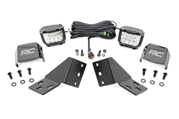 Rough Country - LED Light Kit - Rear Mount - 3 In. Chrome Pair - Wide Angle - CFMOTO UFORCE U10 1000 PRO - 96127