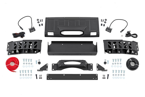 Rough Country - Hidden Winch Mount - White SAE - Fog - Toyota Land Cruiser 4WD (2024-2025)