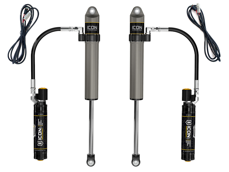 ICON 2020-2023 Jeep Gladiator/2018-2023 Jeep Wrangler JL 2.5" Lift Front V.S. 2.5 Aluminum Series Shock Absorbers Remote Reservoir W/ CDEV Pair