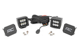 Rough Country - 2 Inch Black Series LED Light Pods - Spot - Square