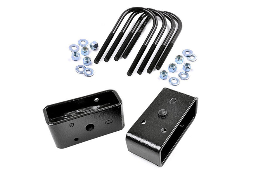 Rough Country - 2 Inch Block & U-Bolt Kit - Ford F-250 Super Duty 2WD/4WD (2011-2016)
