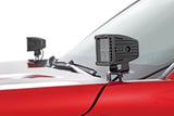 Rough Country - LED Light Kit - Ditch Mount - 2 In. Black Pair - White DRL - Toyota Tacoma (24-25)