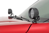 Rough Country - LED Light Kit - Ditch Mount - Black Series Round - 3.5 Inch - Amber DRL - Toyota Tacoma (24-25)