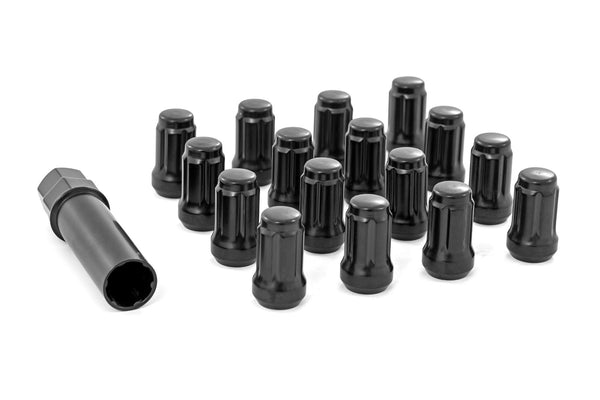 Rough Country - Lug Nut Set - M10x1.25 - 16 Qty - Splined - Black