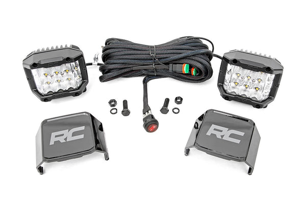 Rough Country - 3 Inch Chrome Series LED Lights - Wide Angle Osram - Pair