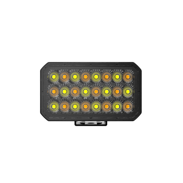 BUILTBRIGHT BB44042 Work Pod Task 3" X 4" Rectangular Flood Light Dual Color White/Amber Pedestal Mount