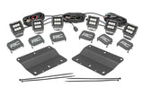 Rough Country - LED Light Kit - Fog Mount - Triple 2 In. Black Pair - Flood - Ford Bronco (21-25)