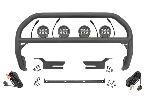 Rough Country - Nudge Bar - 3.5 Inch Round Led (x4) - Ford Bronco 4WD (2021-2025)