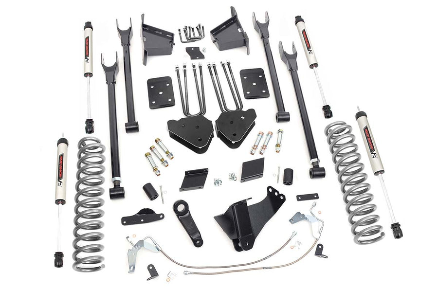 Rough Country - 6 Inch Lift Kit -4-Link - No OVLD - V2 - Ford F-250 Super Duty 4WD (15-16)