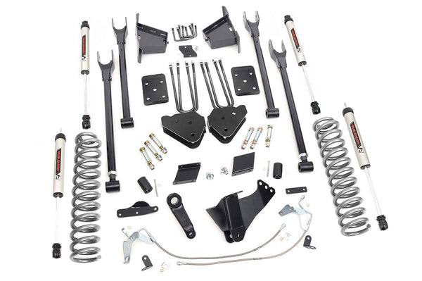 Rough Country - 6 Inch Lift Kit - 4-Link - No OVLD - V2 - Ford F-250 Super Duty 4WD (11-14)