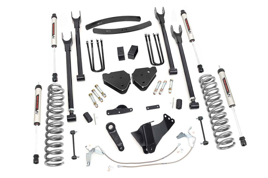 Rough Country - 6 Inch Lift Kit - Diesel - 4 Link - V2 - Ford F-250/F-350 Super Duty (08-10)