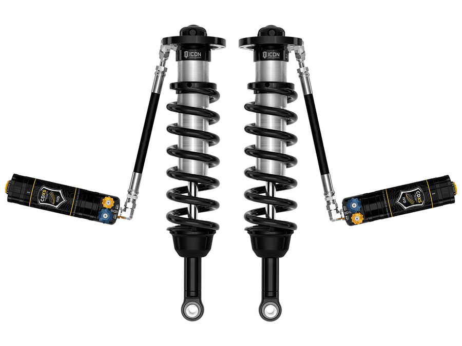ICON 2025 Toyota 4Runner 2WD 1.25-3" Lift Front 2.5 Series Coilover Kit Remote Reservoir W/ CDXS