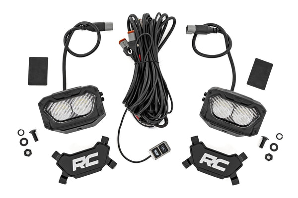 Rough Country - 5 Inch Light Pods - White/Amber DRL - Flood - Pair - 70118