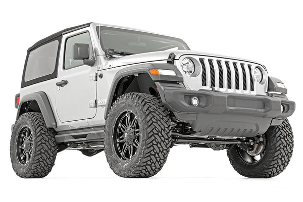 Rough Country - 3.5 Inch Lift Kit - Adj Lower - FR D/S - M1 - Jeep Wrangler JL 4WD (18-23) - 62840