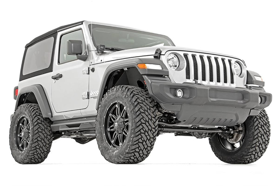 Rough Country - 3.5 Inch Lift Kit - Adj Lower - FR D/S - M1 - Jeep Wrangler JL 4WD (18-23) - 62840