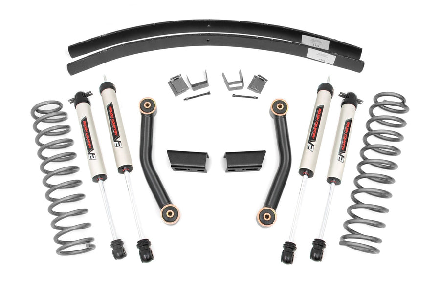 Rough Country - 3 Inch Lift Kit - SII - RR AAL - V2 Shocks - Jeep Cherokee XJ 2WD/4WD (84-01)