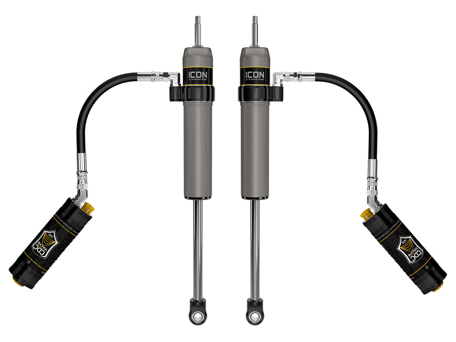 ICON 2023-2025 Ford F-250/F-350 Super Duty 4WD 4.5” Lift Front V.S. 2.5 Aluminum Series Shocks Remote Reservoir W/ CDCV Pair