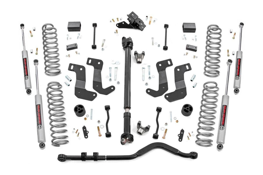 Rough Country - 3.5 Inch Lift Kit - C/A Drop - FR D/S - Jeep Wrangler Unlimited 4WD (24-25)