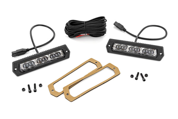 Rough Country - 6 Inch Chrome Series LED Lights - Flush Mount - Pair