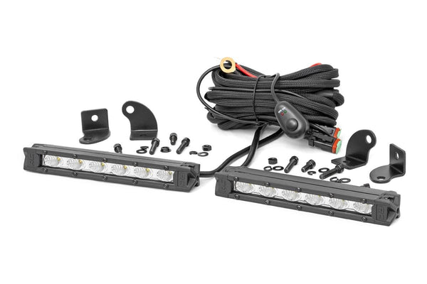 Rough Country - 6 Inch Chrome Series LED Light Bar- Slim Line - Pair