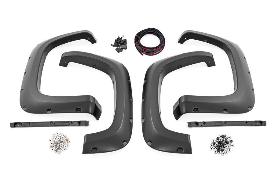 Rough Country - Pocket Fender Flares - GXD Sterling Grey Metallic - Chevy Silverado 2500 HD/3500 HD (20-25)