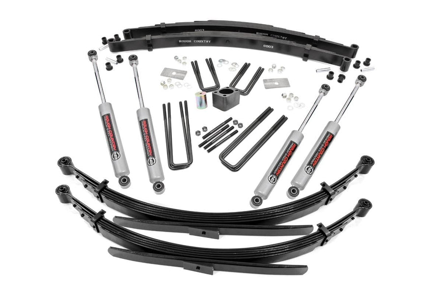 Rough Country - 4 Inch Lift Kit - Rear Springs - Dodge W100 Truck/W200 Truck 4WD (1970-1974)