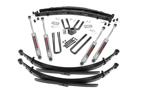 Rough Country - 4 Inch Lift Kit - Rear Springs - Dodge W100 Truck/W200 Truck 4WD (1974-1977)