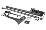 Rough Country - LED Light Kit - Windshield - 50 In. BLK Single Row - WHT DRL - Jeep Gladiator JT/Wrangler JL (18-25)