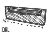 Rough Country - Mesh Grille - 30 In. Dual Row LED - Black - White DRL - GMC Sierra 1500 (14-15)