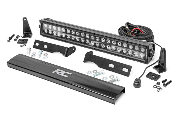Rough Country - LED Light Kit - Bumper Mount - 20 In. Black Dual Row - Jeep Grand Cherokee WK2 (11-20)