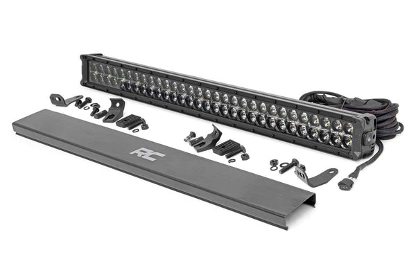 Rough Country - 30 Inch Black Series LED Light Bar - Dual Row - Cool White DRL