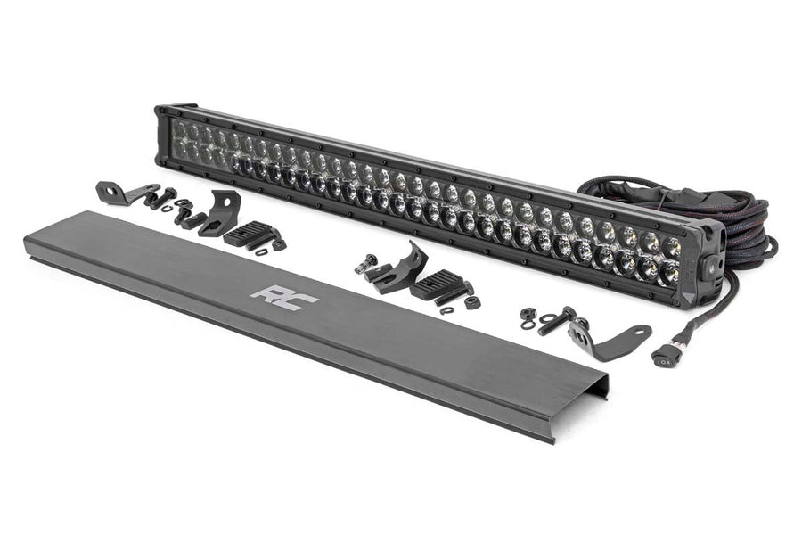 Rough Country - 30 Inch Black Series LED Light Bar - Dual Row - Cool White DRL