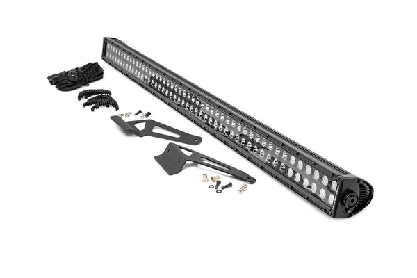 Rough Country - LED Light - Windshield - 50 In. Black Dual Row - Can-Am Defender HD 5/HD 8/HD 9/HD 10