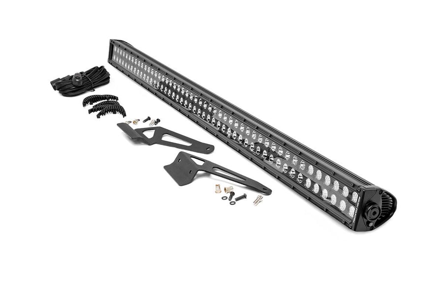 Rough Country - LED Light - Windshield - 50 In. Black Dual Row - Can-Am Defender HD 5/HD 8/HD 9/HD 10