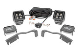 Rough Country - LED Light Kit - Ditch Mount - 2 In. Black Pair - White DRL - Nissan Frontier (22-25)
