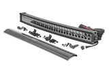 Rough Country - 30 Inch Black Series LED Light Bar - Curved - Dual Row - Cool White DRL