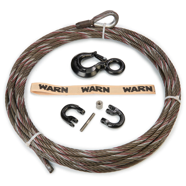 Severe Duty Wire Rope Assembly  7/16 In X 100 Ft  With Coupling Link And 5-Ton Hook