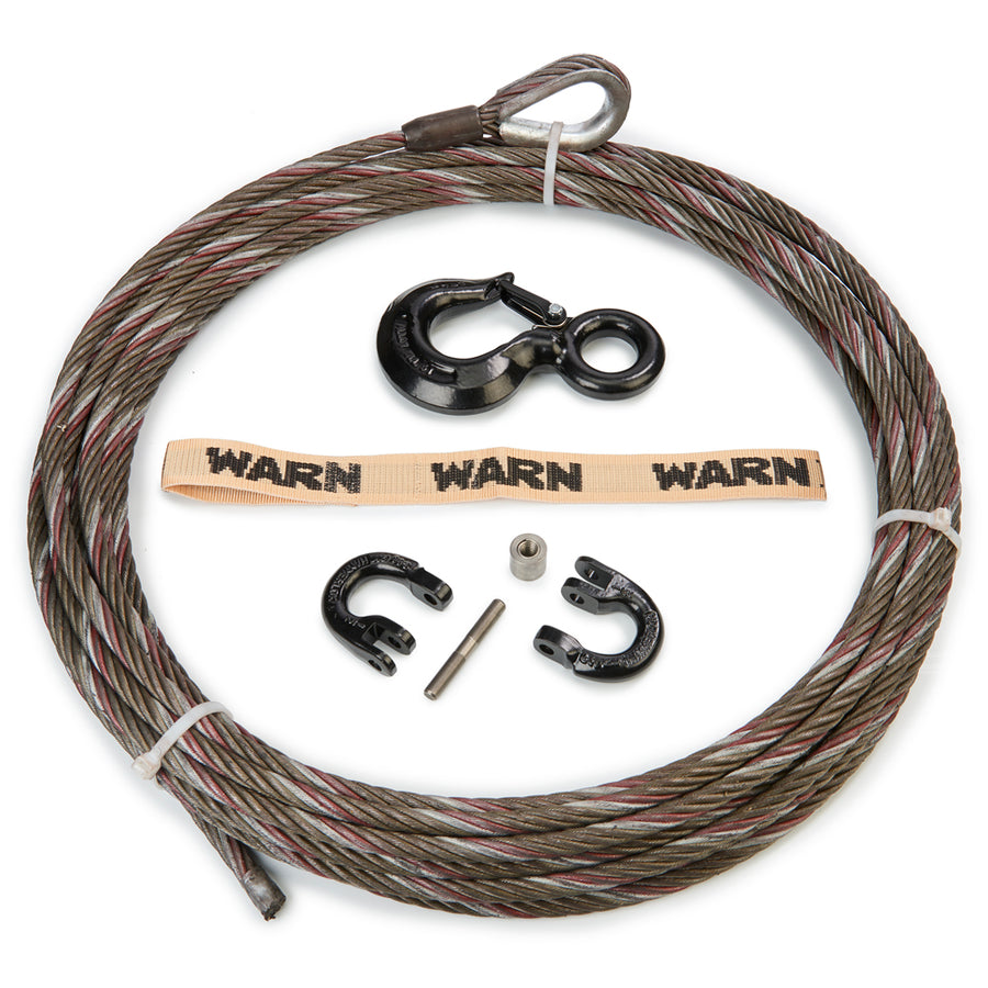 Severe Duty Wire Rope Assembly  7/16 In X 100 Ft  With Coupling Link And 5-Ton Hook