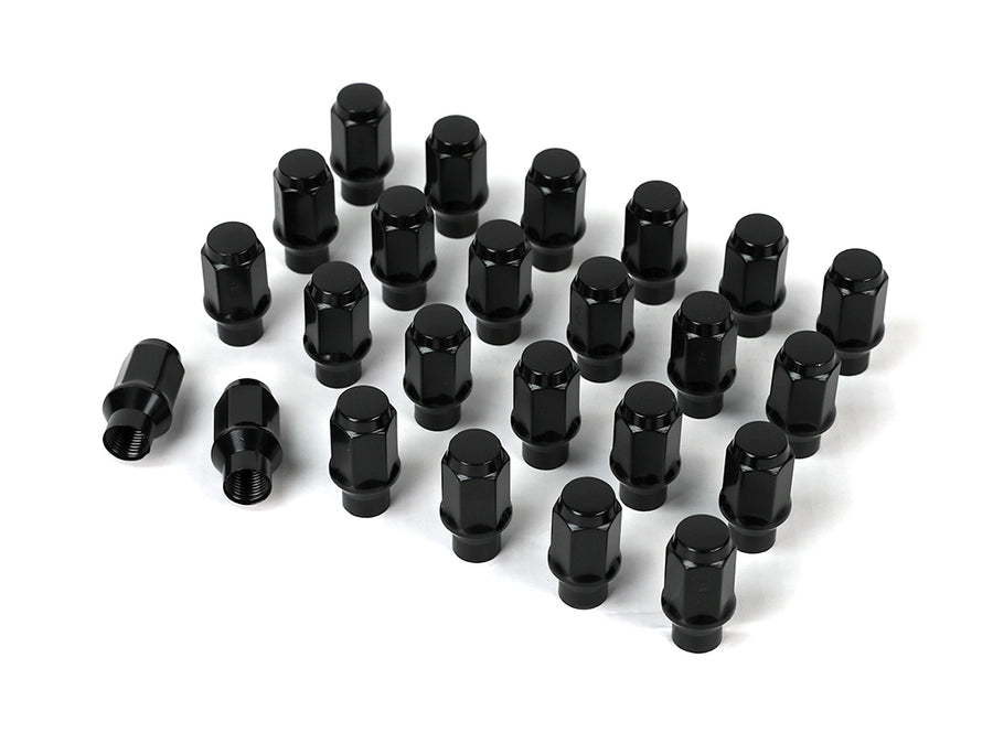 ICON Alloys Lug Nut Kit M14 X 1.5 Extended Thread With Custom Shank Black 24 Count