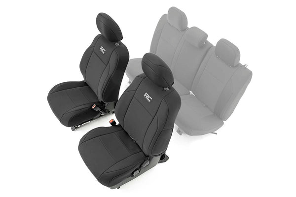 Rough Country - Seat Covers - Front - Double Cab - Toyota Tacoma 2WD/4WD (2016-2023)