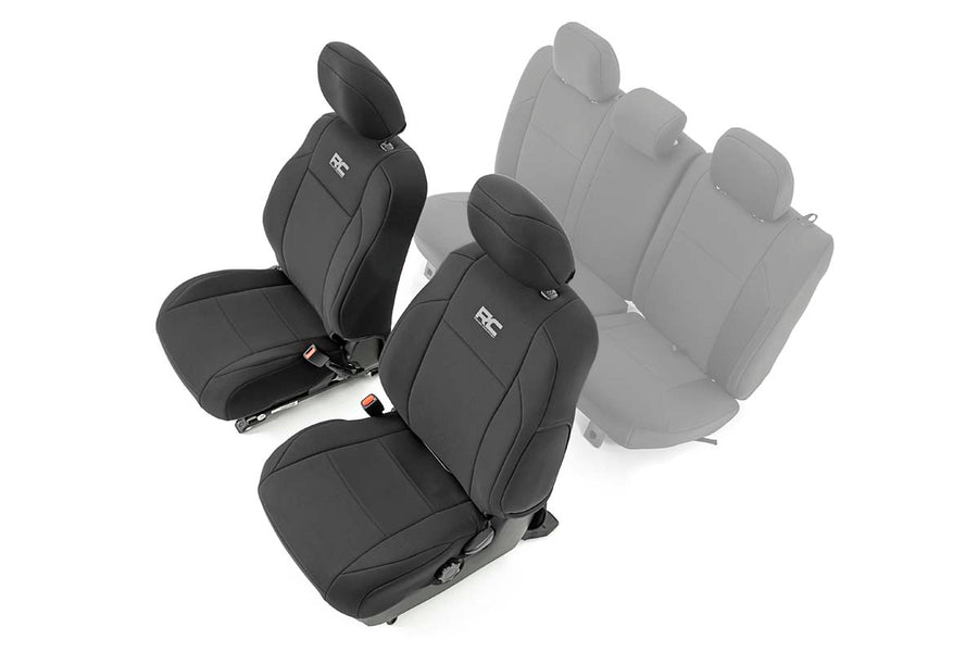 Rough Country - Seat Covers - Front - Double Cab - Toyota Tacoma 2WD/4WD (2016-2023)