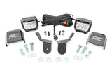 Rough Country - LED Light Kit - Cage Mount - 2 In. Chrome Pair - Wide Angle - Honda Pioneer 1000