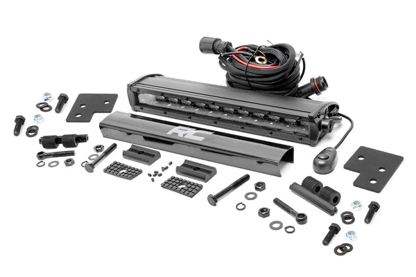 Rough Country - LED Light Kit - Bumper Mount - 12 In. Black Single Row - Polaris Ranger XP 1000